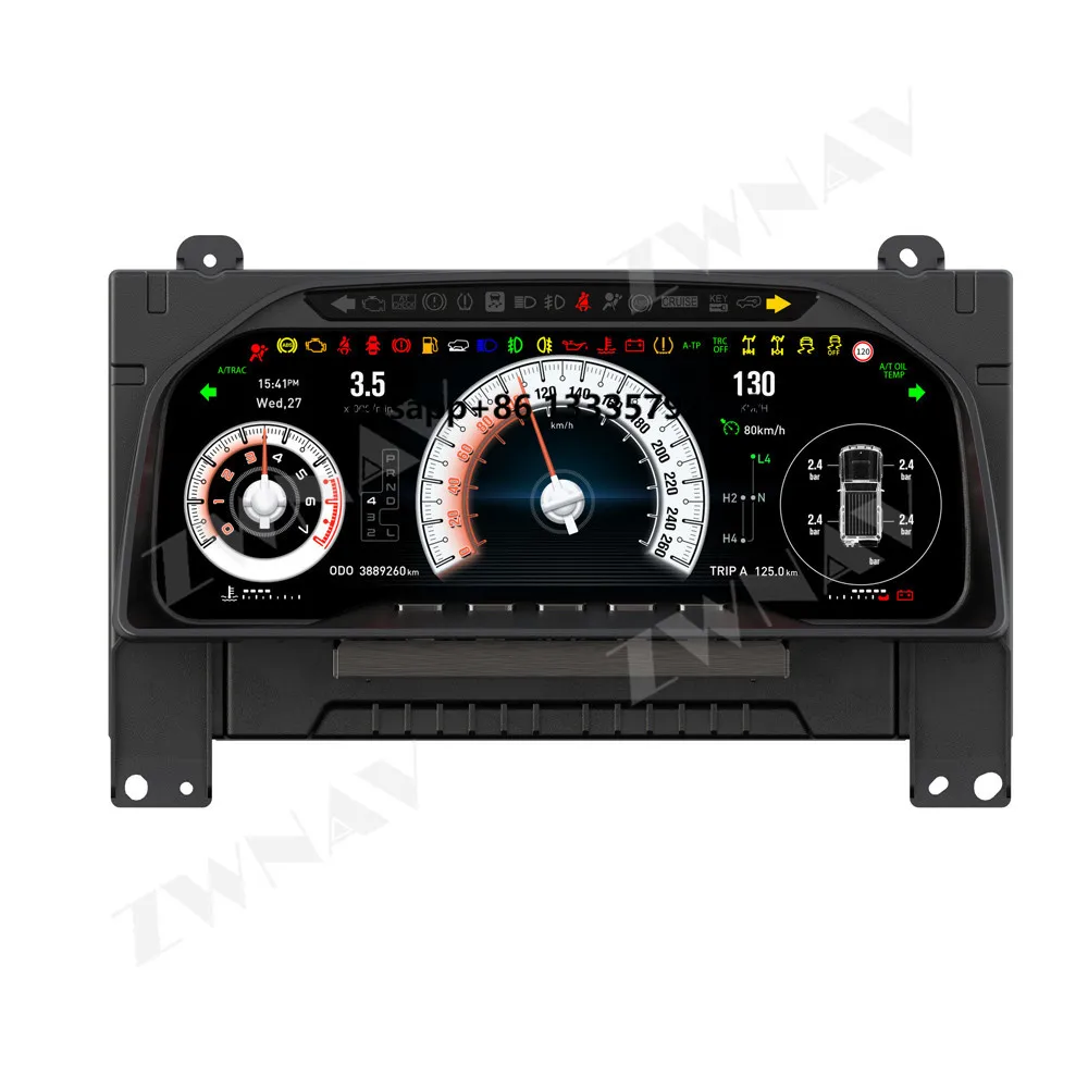 

ZWNAV 12,3-дюймовый ЖК-цифровой кластер для Toyota' LC 70/71/76/78/79 2007-2024, ЖК-дисплей, приборная панель, приборная панель автомобиля, кокпит, спидомеры