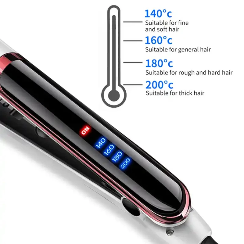 Hair straightener - Ceramic heating, adjustable temperature - Dual-function styling tool - Suitable for use in hair salons - view 4