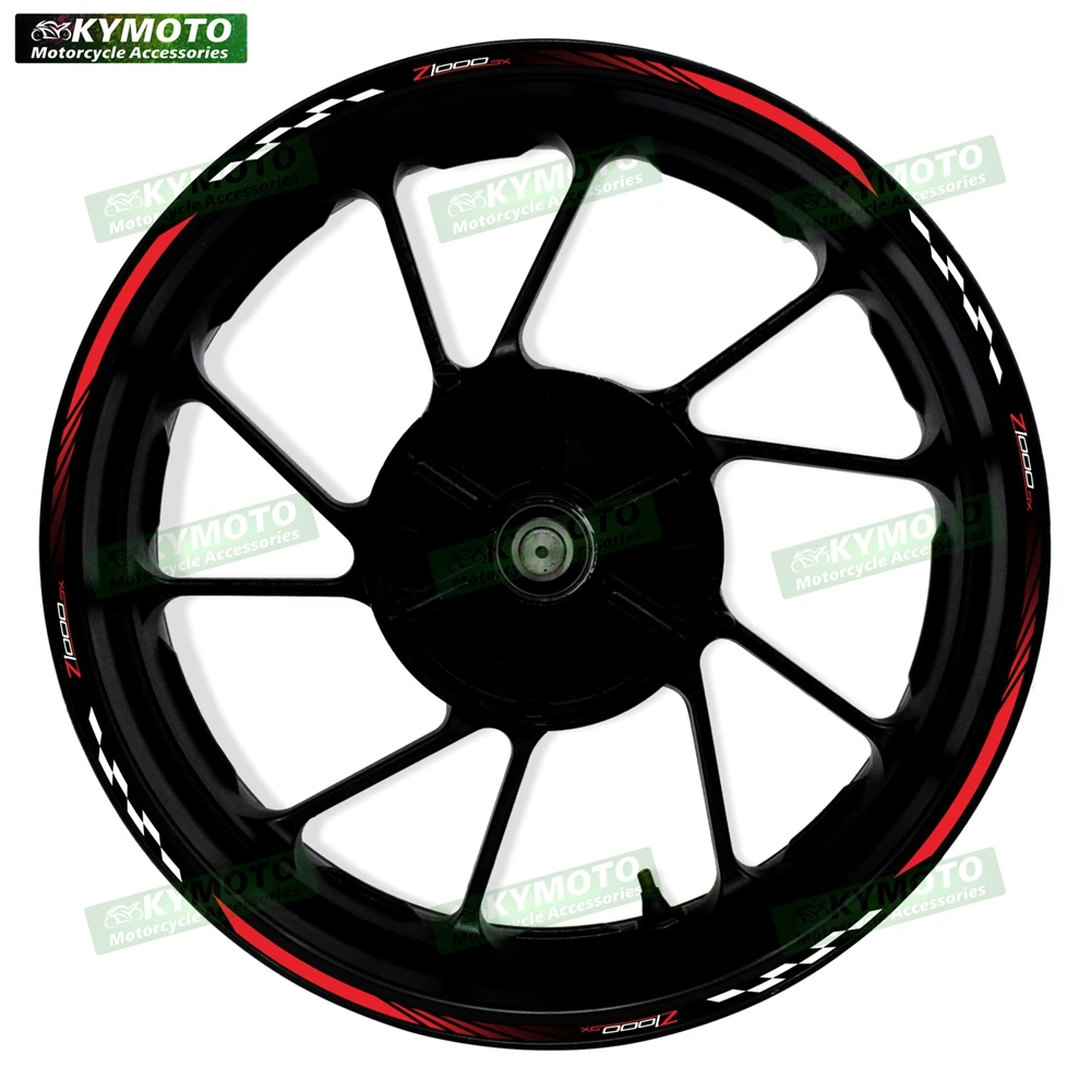 

Stickers for KAWASAKI Z1000SX motorcycle 17 inch front and rear cover scratch decal wheel modified waterproof reflective rims #1