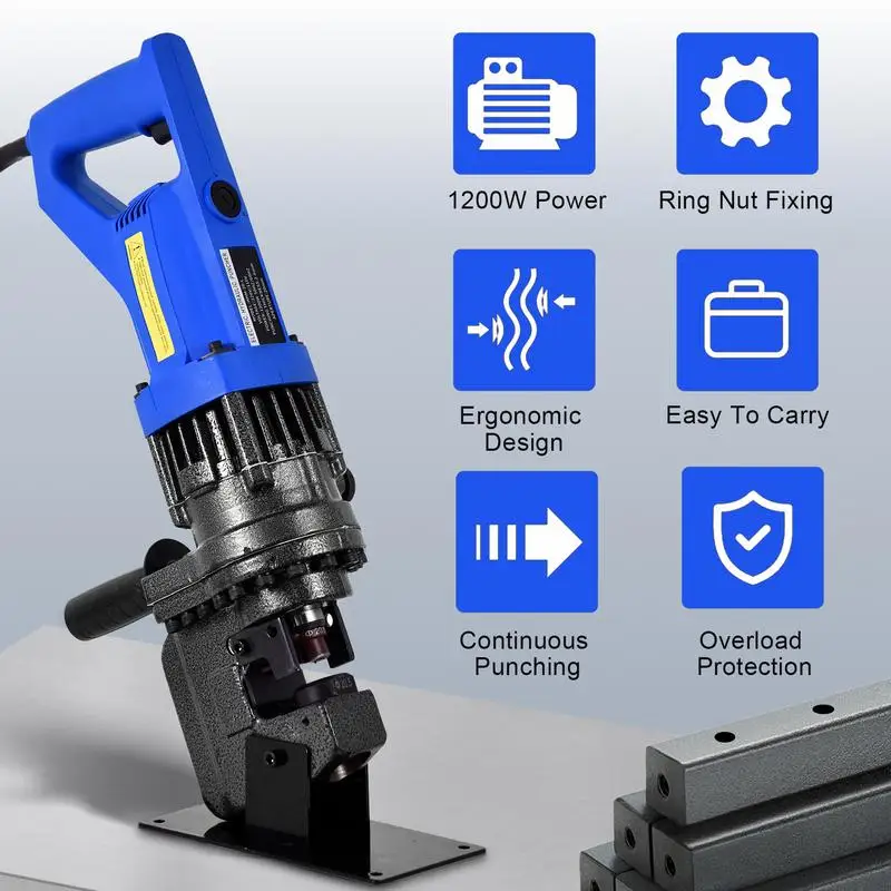 Elektrische Perforator Krachtige Hydraulische Perforeren Sterft Hydraulische Perforator Nauwkeurige Plaat Puncher Perforeren Machine Voor