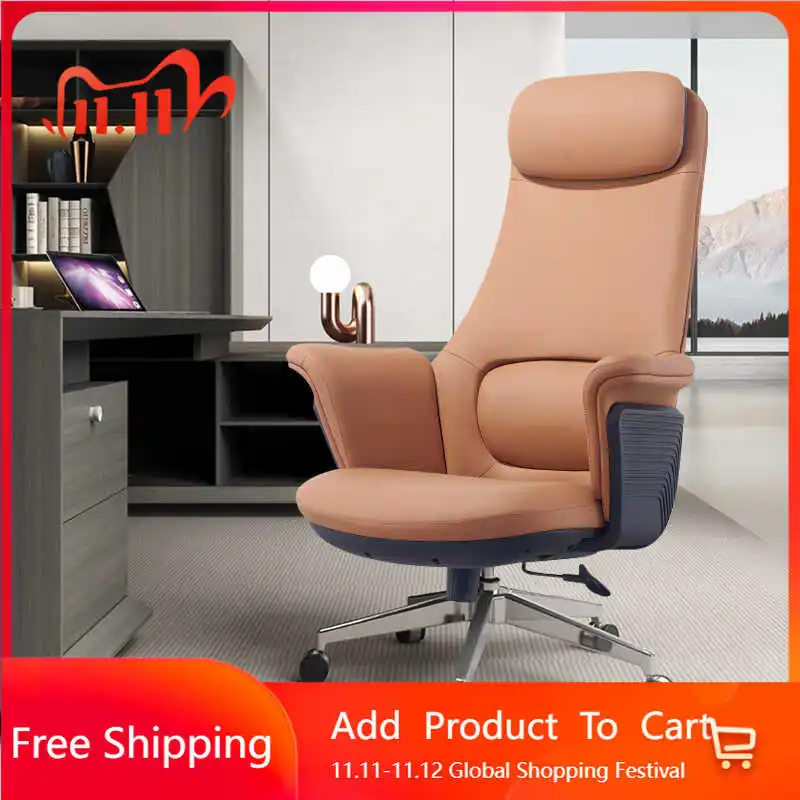 كرسي مكتب فاخر رخيص حديث كبير الحجم كرسي مكتب تنفيذي مريح أثاث موبليس معدني قابل للدوران للتأمل الاسكندنافي #1