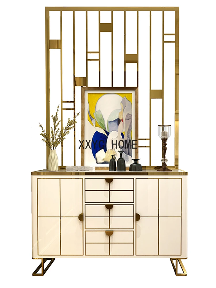 

Light Luxury Shoe Cabinet Living Room Hallway Home Large Capacity Decorative Locker Screen Entrance Cabinet