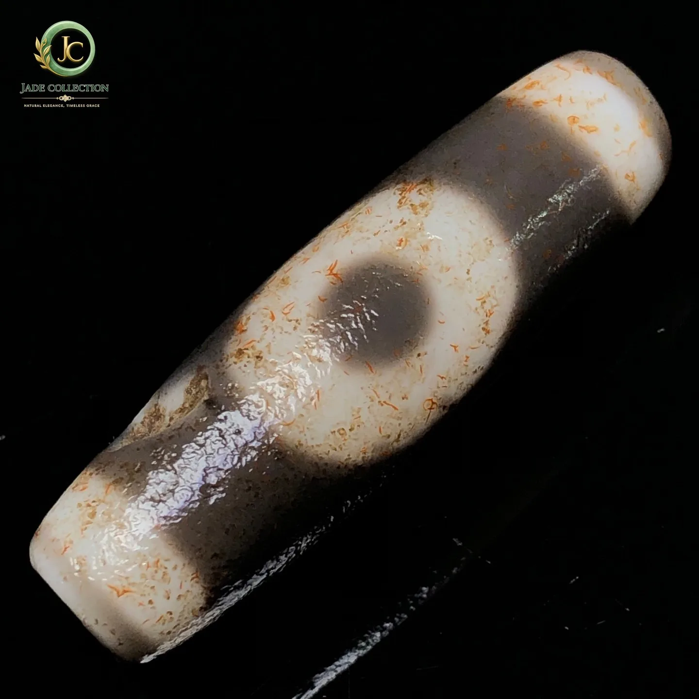 Rare Tibetan Buddhism Agate Heaven Earth Dzi Bead Amulet Necklace Pendant G1012