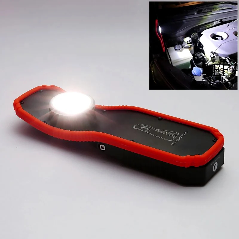 Portable COB Flashlight Work Light with Magnet Rechargeable Car Detailing Tools Portable Car Paint Checking Torch Power Light