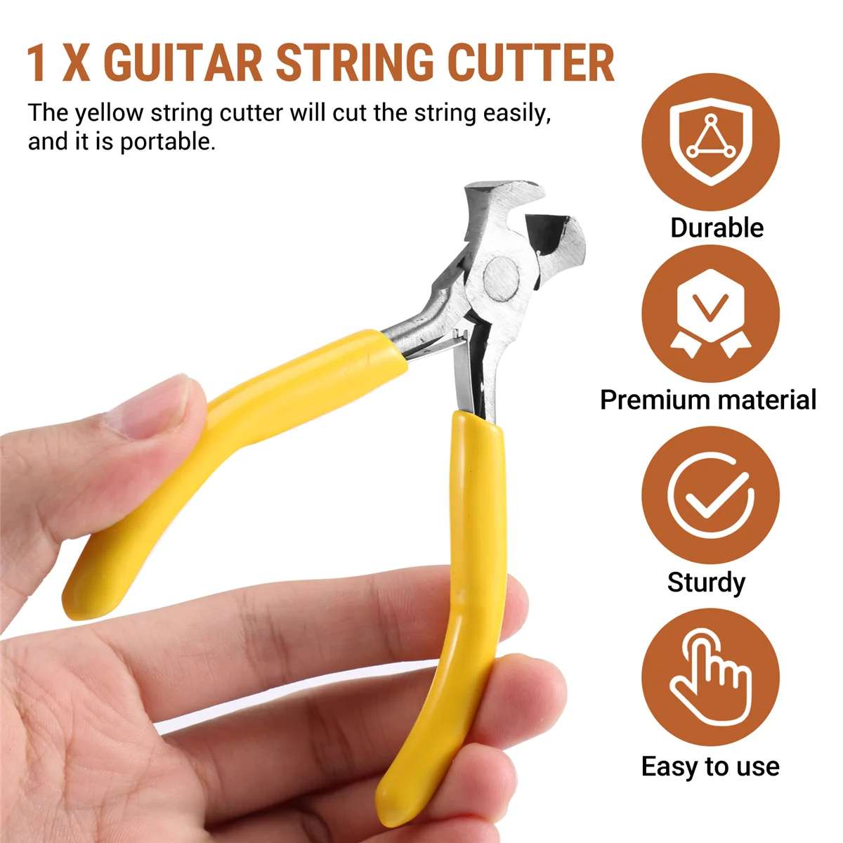 3 pçs ferramenta de manutenção de reparo de guitarra enrolador de cordas de guitarra, extrator de pinos de ponte de guitarra removedor de peg, extrator de fio de alicate