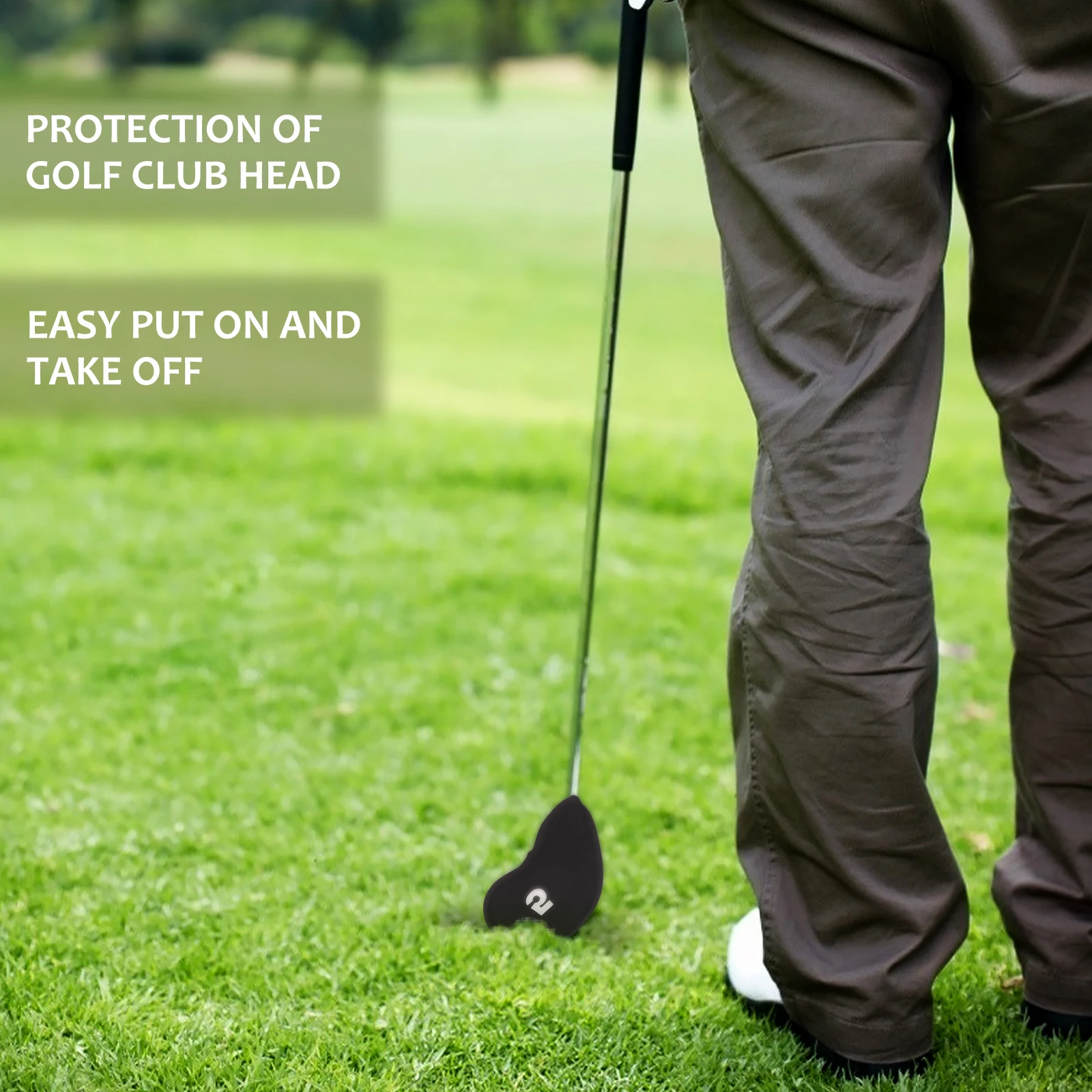 

11pcs Golf Club Head Covers Premium Durable Protective Covers Stylish Elastic Putter Cover Thickened Strong