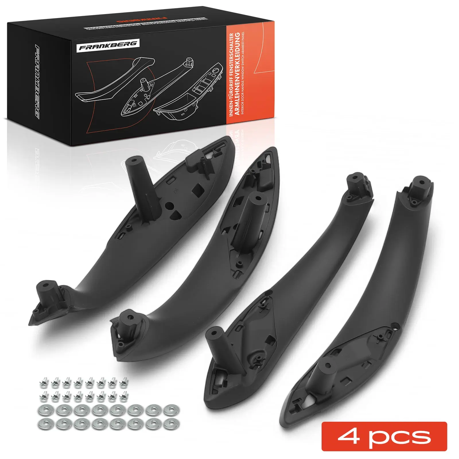 Frankberg 4x Poignée de porte intérieure arrière pour BMW 3 Touring Van F31 Série 3 F30 F80 51427281465 51417279311