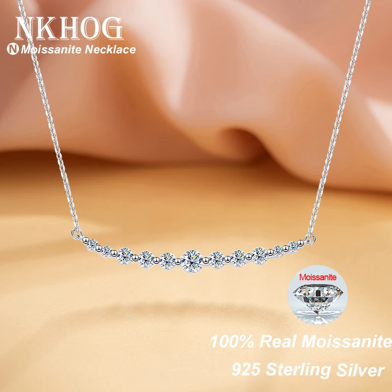 nkhog todos moissanite colar para mulheres 925 sterling silver 18k pingente banhado a ouro wedding fine jewelry gra d cor vvs 11cttw 01