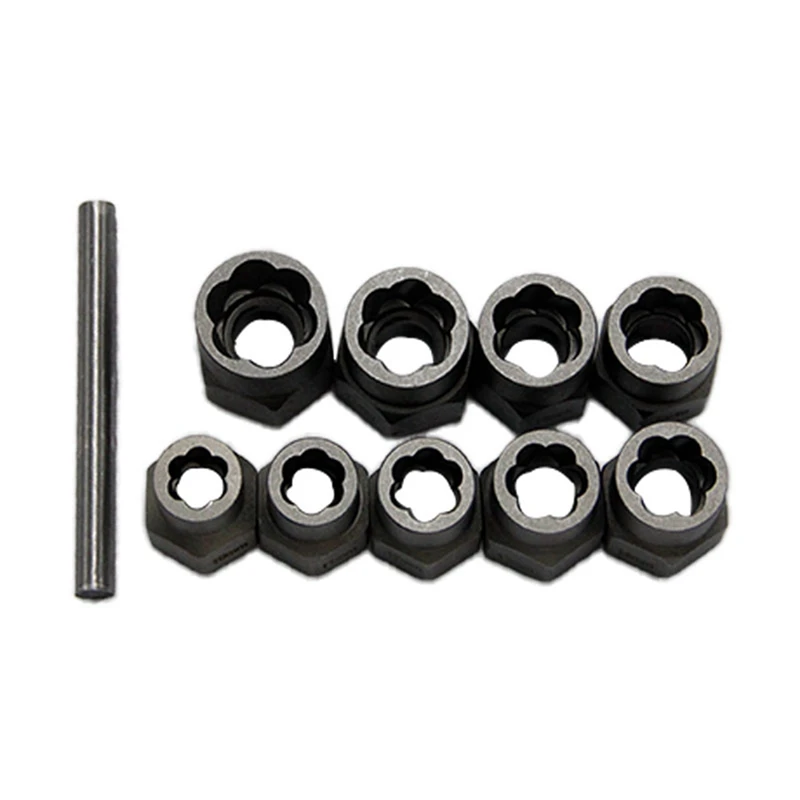 A98E-10Pc الجوز النازع 1/2 حفرة مربعة مدفع الهواء المفتاح الكهربائي استخدام الجوز المنزلق لإزالة مجموعة أدوات الصندوق الأحمر