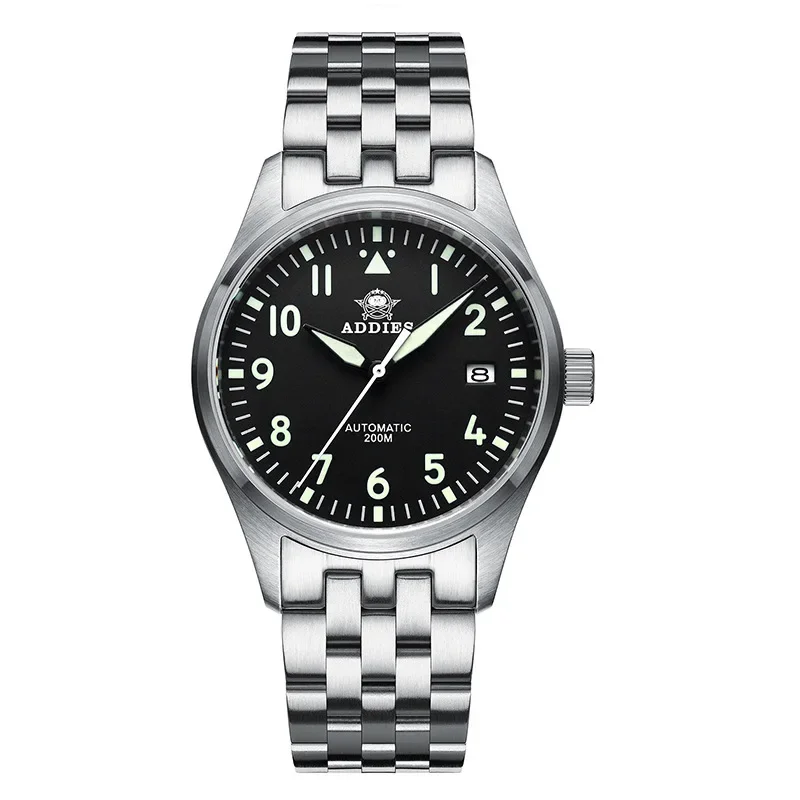 Men's Mechanical Watch Special Forces Pilot Watch Swiss Glow Steel Sapphire Diving Men's Watch