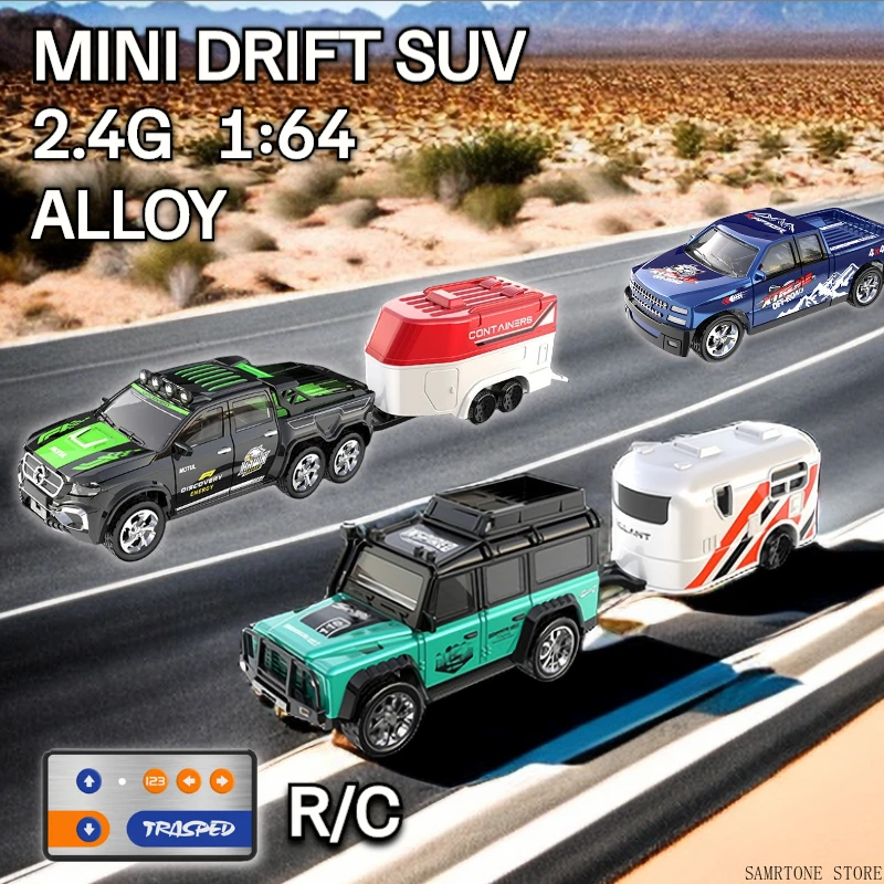 RC Cars 2.4G 5-Channel 1:64 Alloy Mini Remote Control SUV Drifts One Hour Long Endurance Electric Off-road Vehicle for Children