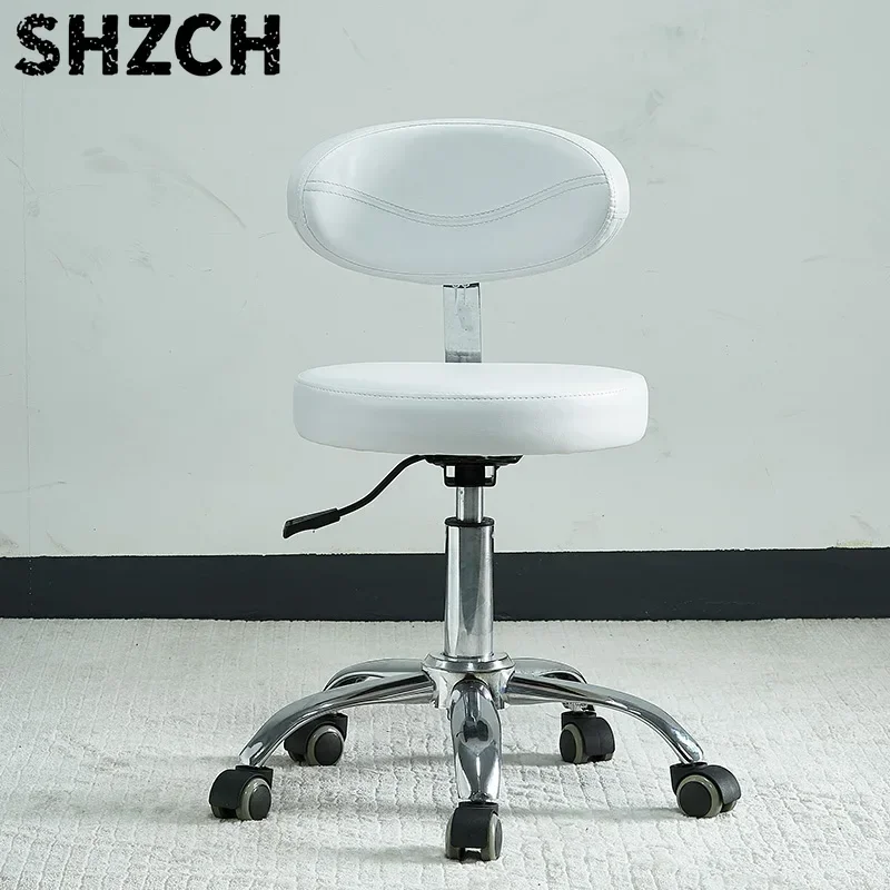 ‌Saddle Chair for Salon, Height-Adjustable Dental Stool, Swivel Bar Chair with Silent Wheels, Ergonomic Beauty Salon Seat