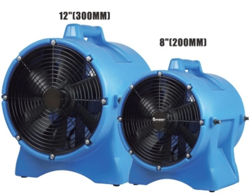 12 inch 3000CFM portable ventilation fan axial flow confined space