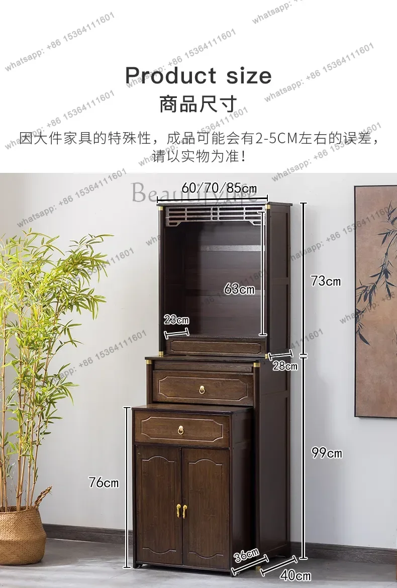 YJ New Chinese Style Shrine Cabinet for God of Wealth Home Altar Table Worship Stand Non-Solid Wood