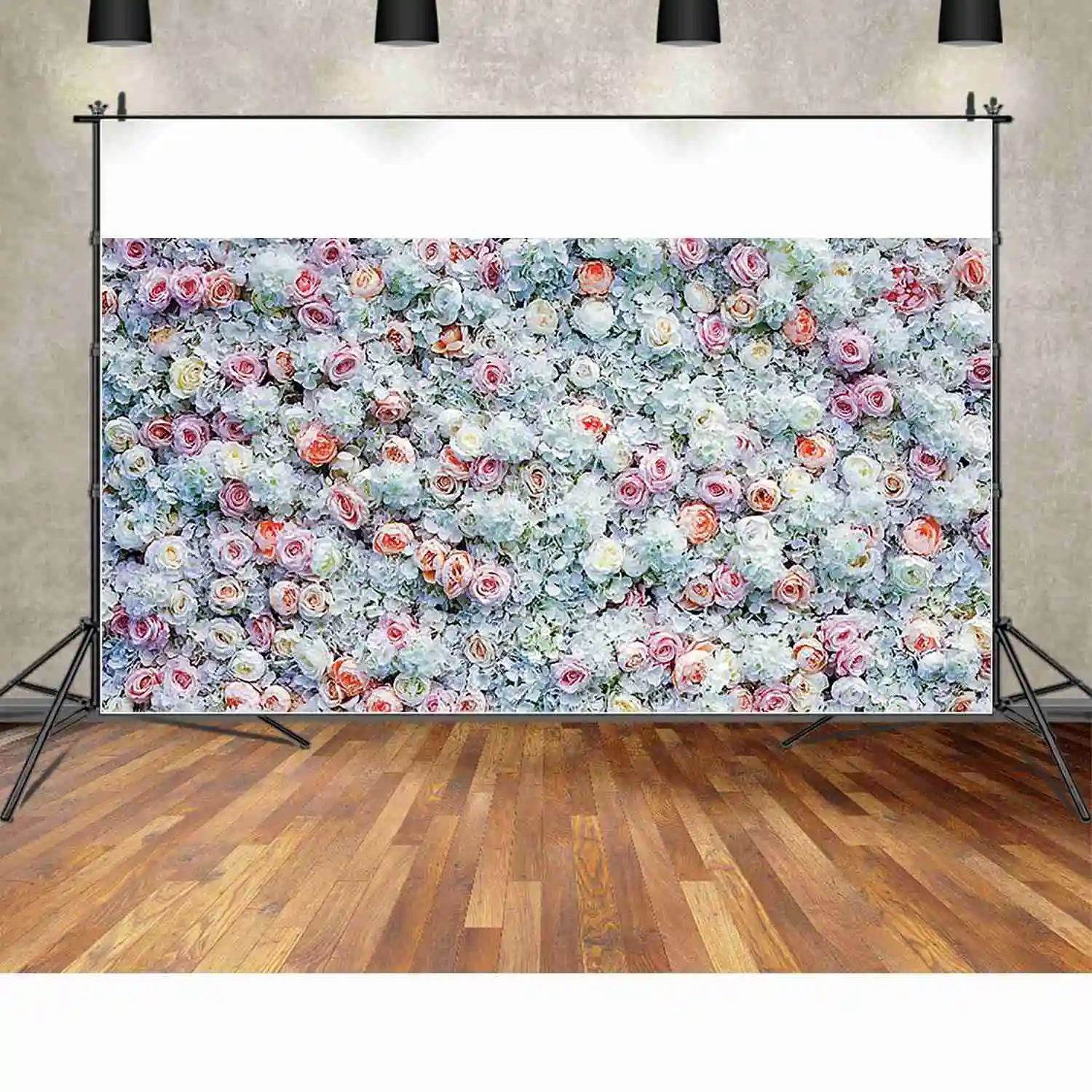 MOON.QG Flower Wall Wedding Reception Backdrop Personalized Women's Birthday Decoration Background Photography Photo Studio Prop