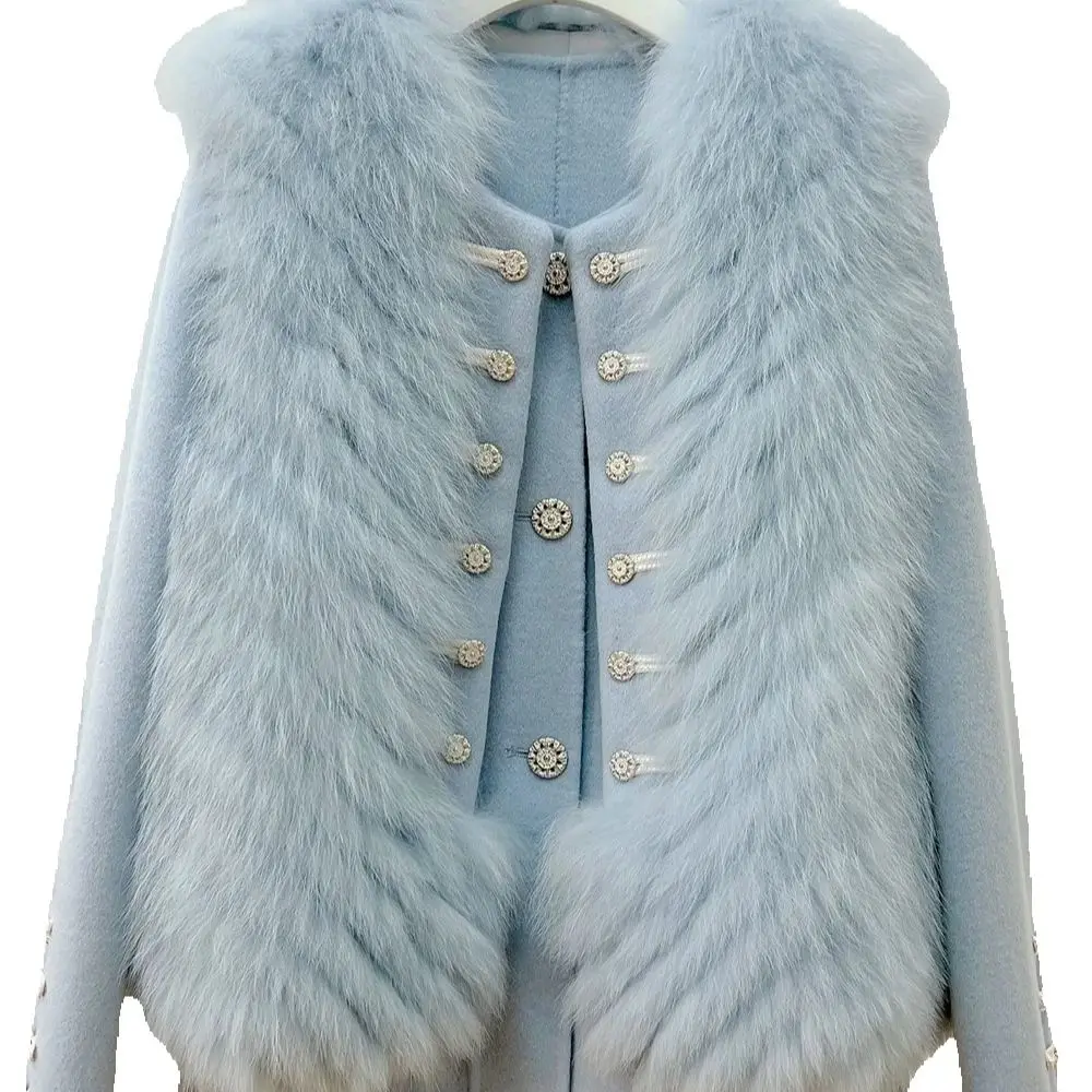New Autumn/Winter 2025 collection: One-piece, three-wear, two-piece set, double-sided woolen cashmere coat, fox fur coat, women'