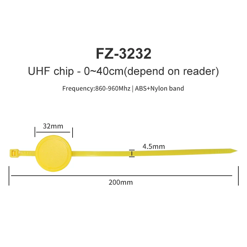 UHF RFID Plastic  Cable Seal Zip Tie Tags Reusable