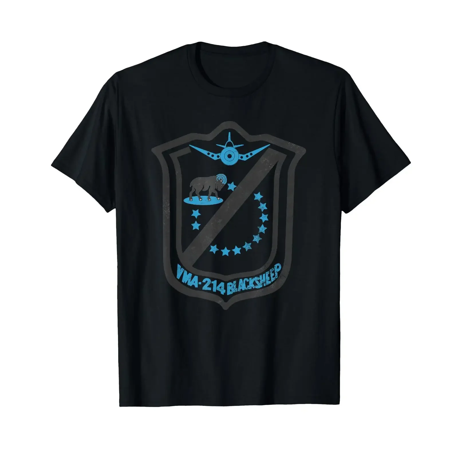 Black Sheep Squadron VMF 214 T Shirt vintage Washed Stretched Soft Stylish designer clothes fashion Unisex