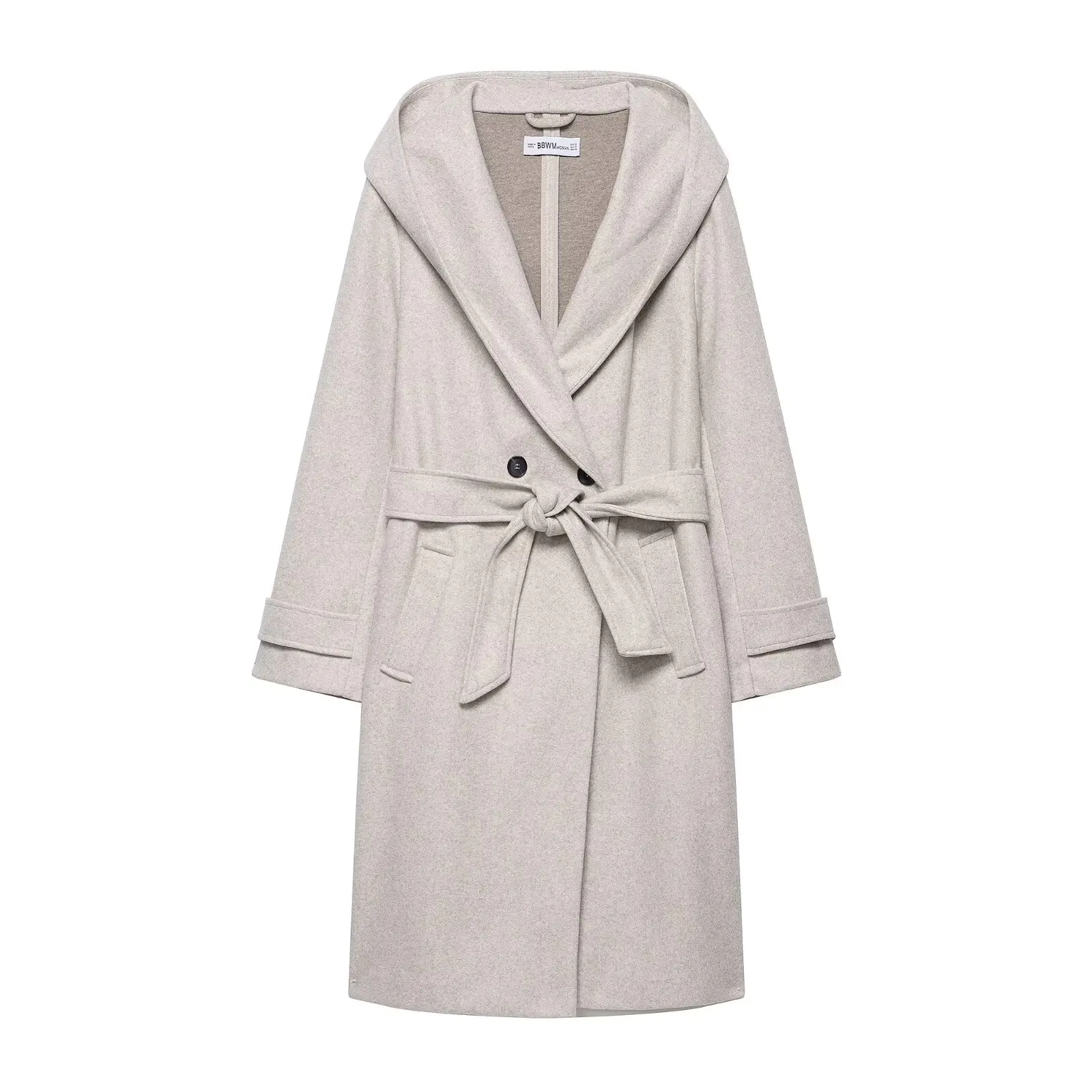 ملابس نسائية جديدة لعام 2025 على الطراز الأوروبي والأمريكي معطف بقلنسوة ناعم بأكمام طويلة ومزاج غير رسمي #2