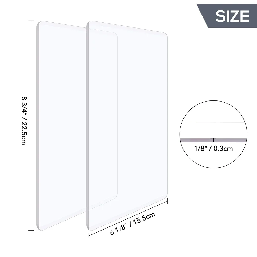 15.5x22.5cm Standard Cutting Pads Plastic Cutting Plates for Most Cutting Machines To Cut Intricate Dies Add Pressure Adapter