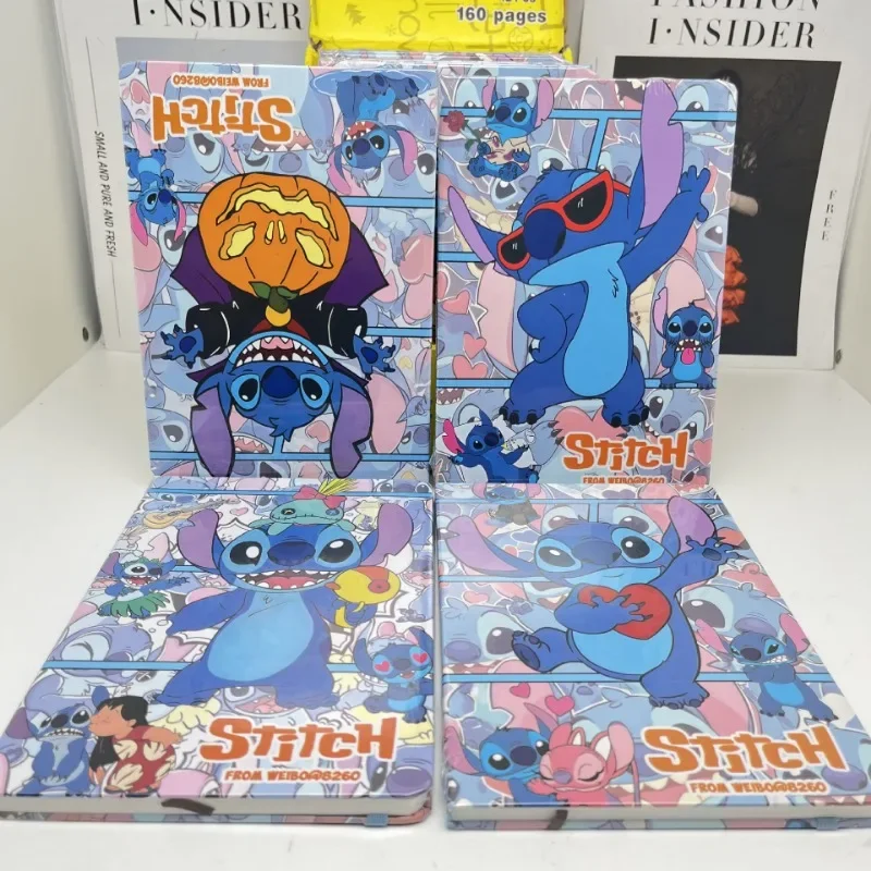 Disney Stitch Notebook Cute Cartoon Anime Stitch Memo Book Notepad Children Learning Supplies Office Supplies Holiday Gifts