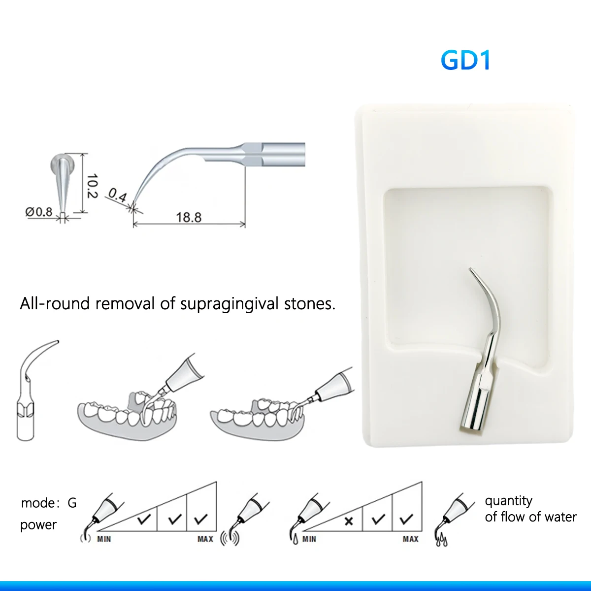 Dicas de Escalação Ultrassônica Dental, Série GD para SATELEC DTE, Handpiece Dentistry Products, Ferramentas Dentárias, Clareamento Dental