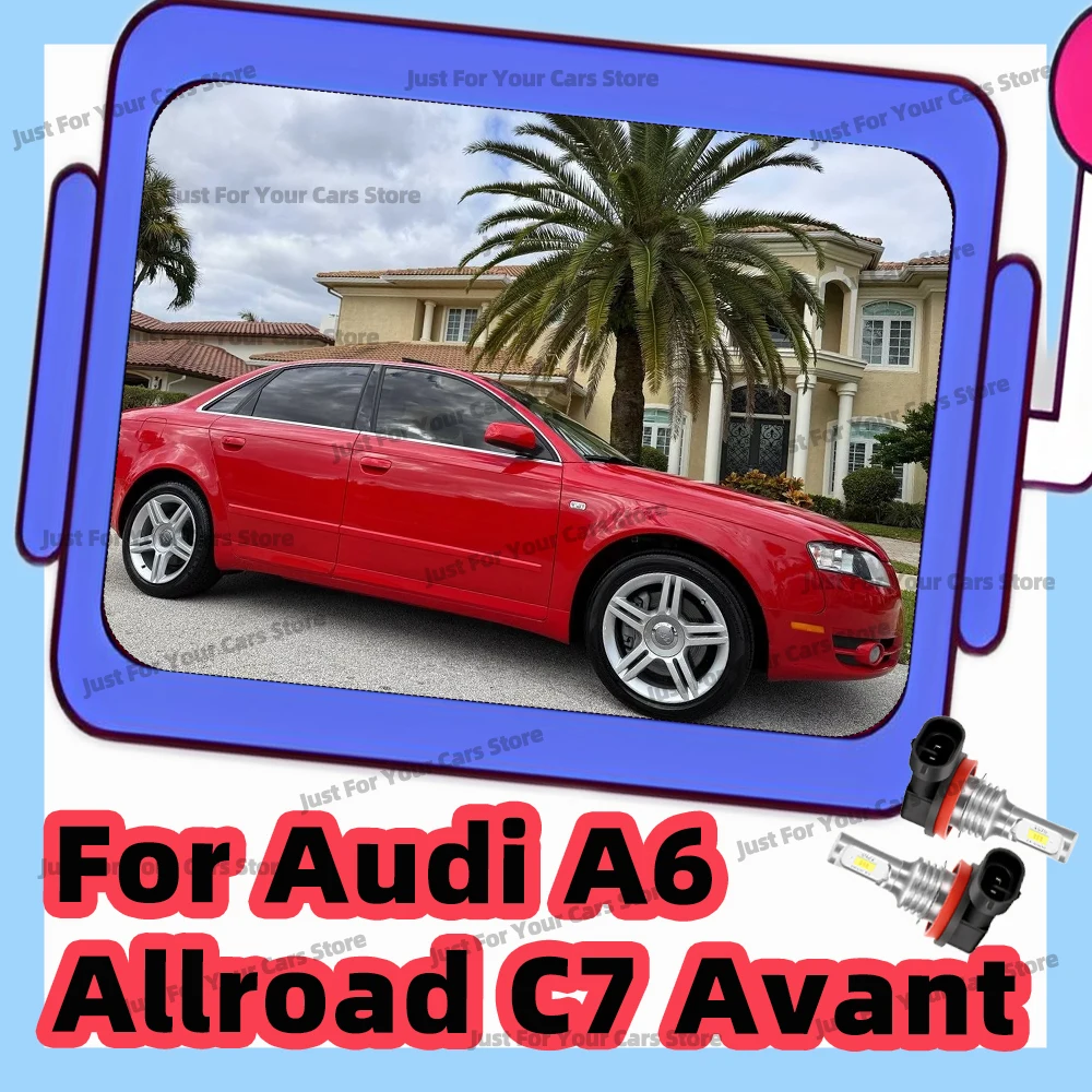 

2 шт. светодиодные передние противотуманные фары 3570 CSP, лампы 6000K для Audi A6 C7 2011-2018, 2012, 2013, 2014, 2015, 2016, 2017, автомобильные аксессуары