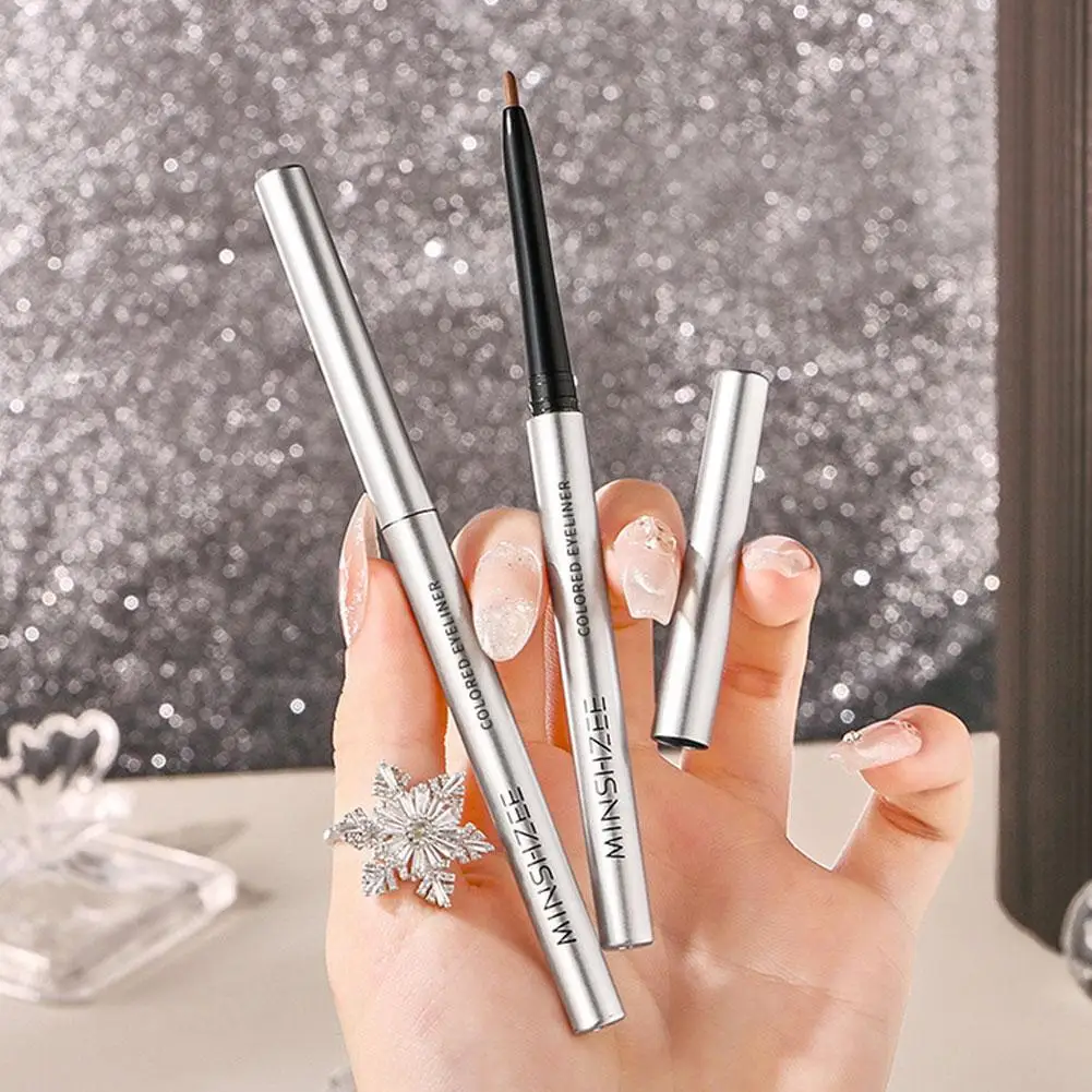 النساء قلم الحواجب اثنين في واحد فرشاة الحاجب مقاوم للماء تلطيخ كحل رمش غير القلم السفلي Z9R9 #4