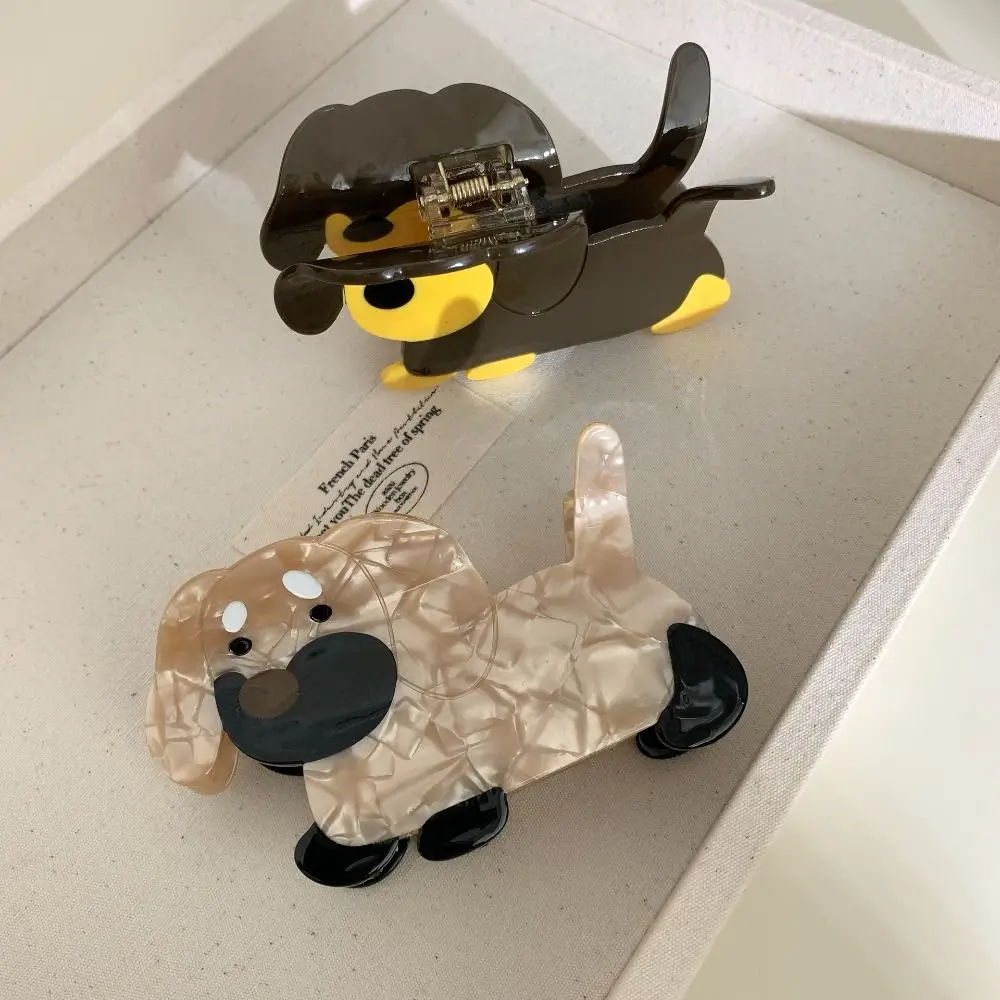 

Cute Acetic Acid Acetate Sausage Dog Hair Claw Pet Big Hair Claw Animal Hair Clip Korean Style Hair Accessories Shark Clip Daily