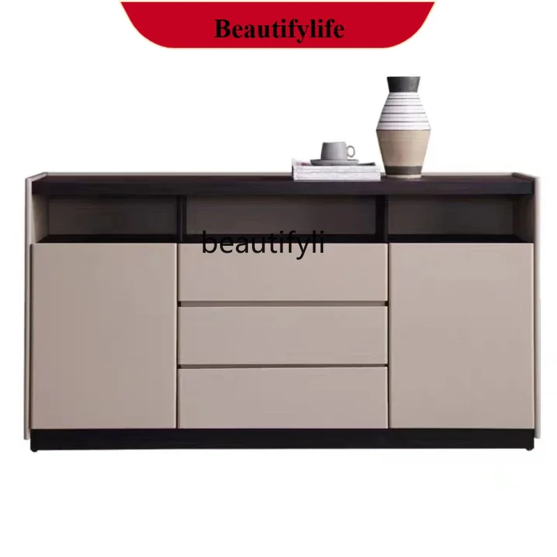 

D178 y Italian Modern Smoky Sideboard Model Room Side Cabinet Wall-Mounted Tea Cabinet Curio Cabinet Living Room