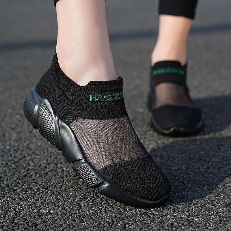 MWY Women Casual Shoes Fashion Breathable Walking Mesh Flat Shoes Woman Sneakers Men's Sports Shoes Zapatos De Mujer Size 35-46