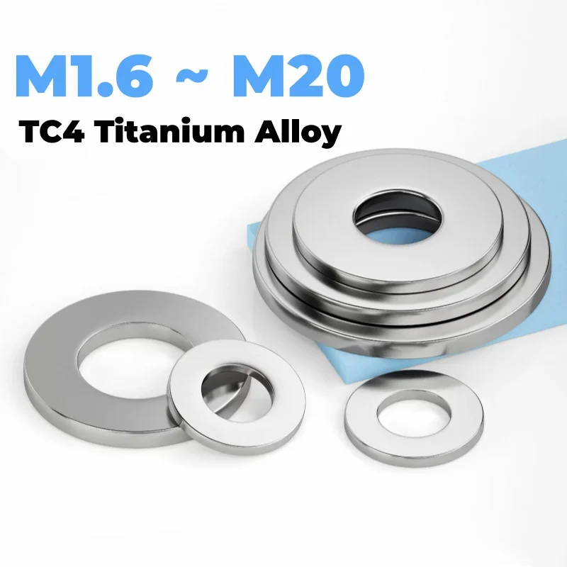 TC4 Titanium Alloy M1.6 M2 M2.5 M3 ~ M18 M20 LargeFlat Gasket Flat Washers Sealing Washer