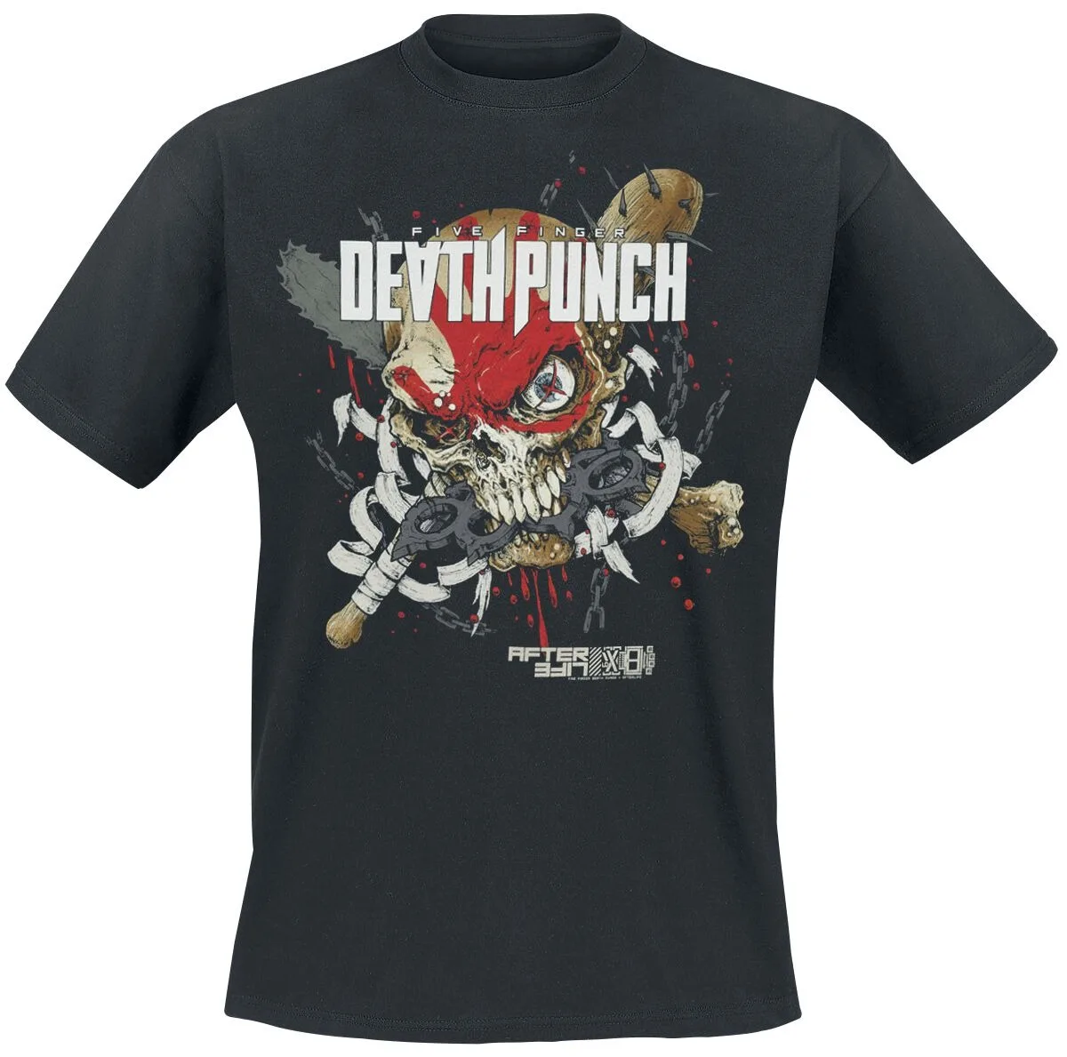 Five Finger Death Punch Vintage Label Print T-Shirt Unisex Metal Fans Tee