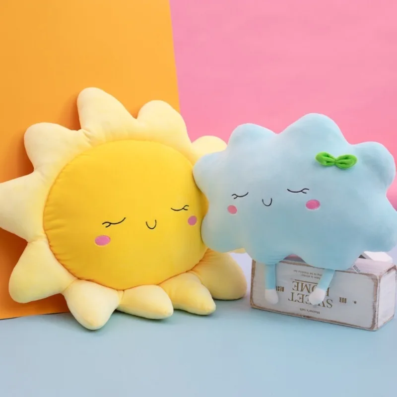 رائعتين الشمس سحابة ألعاب من نسيج مخملي وسادة جديدة لطيف الكرتون وسادة أريكة رقيق بلوشي للمنزل ديكور السرير غرفة المعيشة هدايا مريحة #1