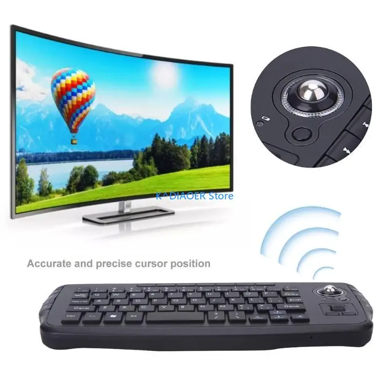 

770D 2.4Ghz Wireless Keyboard Trackball 1200dpi Air Mouse Keyboard Home Theaters Keyboard Multimedias Set Top Box Keyboard