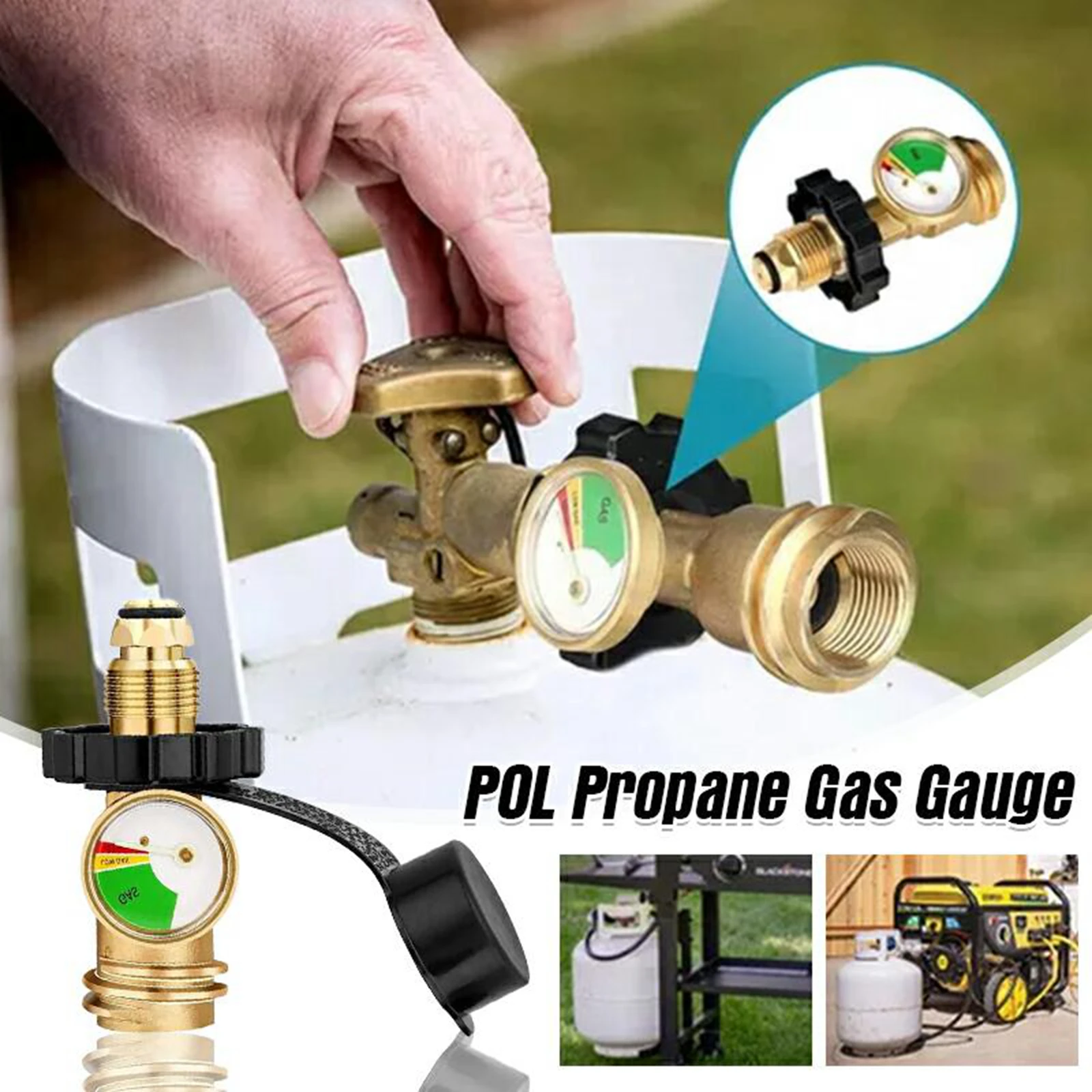 High Low Gas Pressure Gauge Level Indicator POL Propane LPG Bottle Cylinder QCC