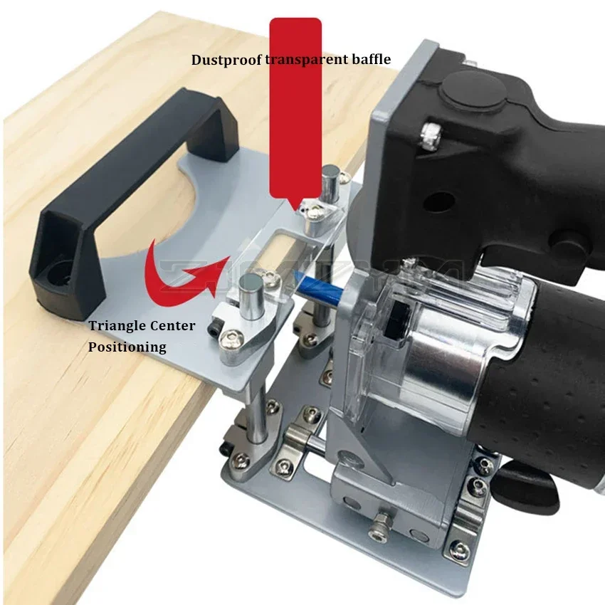 Mortising Jig 2 in 1 Slotting Bracket Invisible Fasteners Punch Locator Milling Cutter Positioning Frame for Trimming Machine