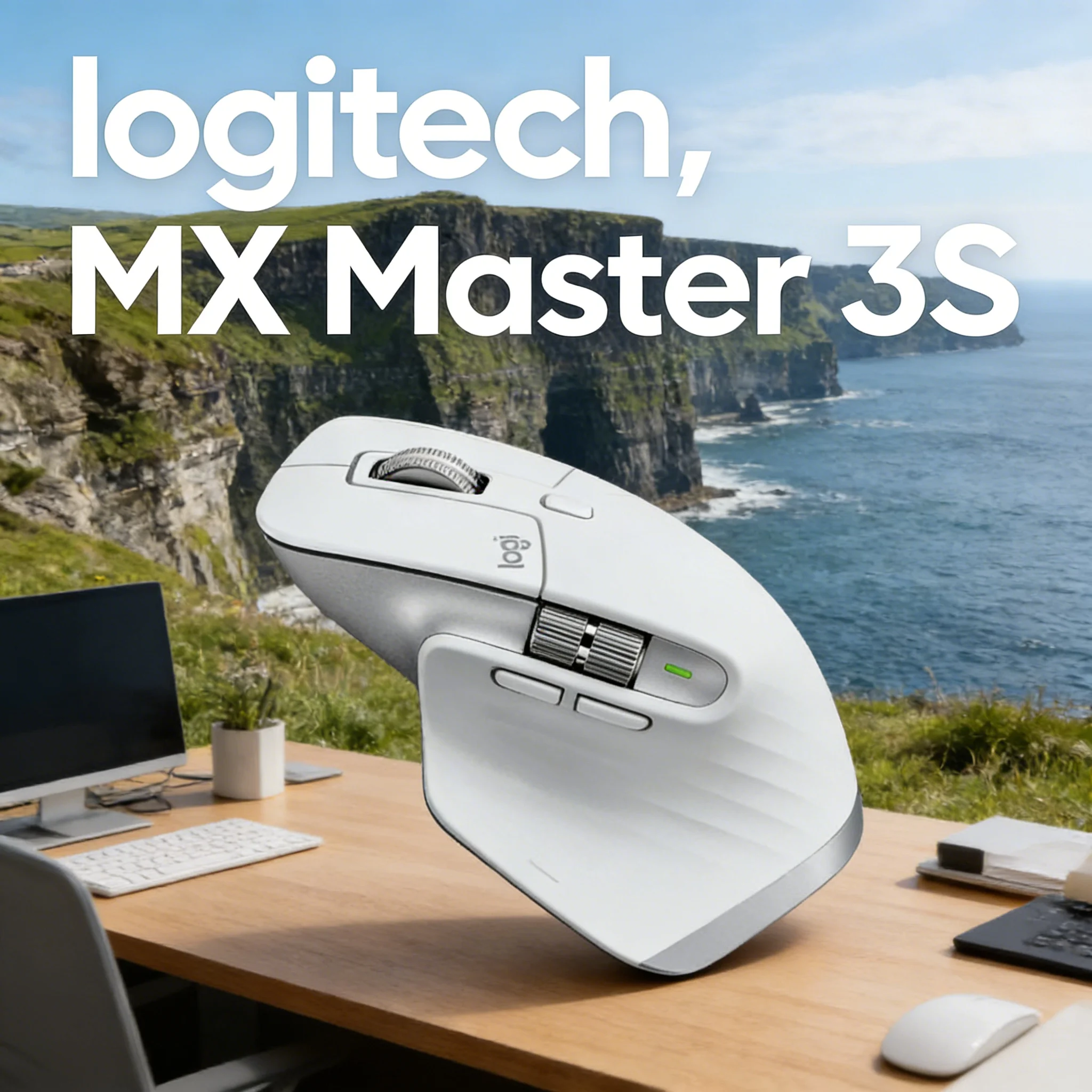 

Беспроводная Bluetooth-мышь Logitech MX Master 3S High-End для управления на нескольких экранах — точное отслеживание для ноутбуков