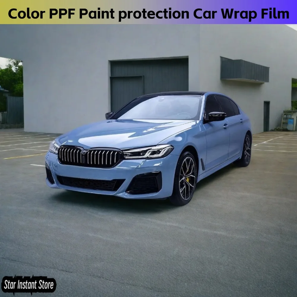 

TPU Crystal Blue Self Healing Hydrophobic Anti Scratch 7.5mil High Good Quality Color PPF Paint protection Car Wrap Film