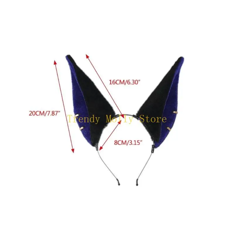 N5KB wassen gezicht hoofdband pluche dierlijke oor vorm haar hoepel schattige haarband voor tieners