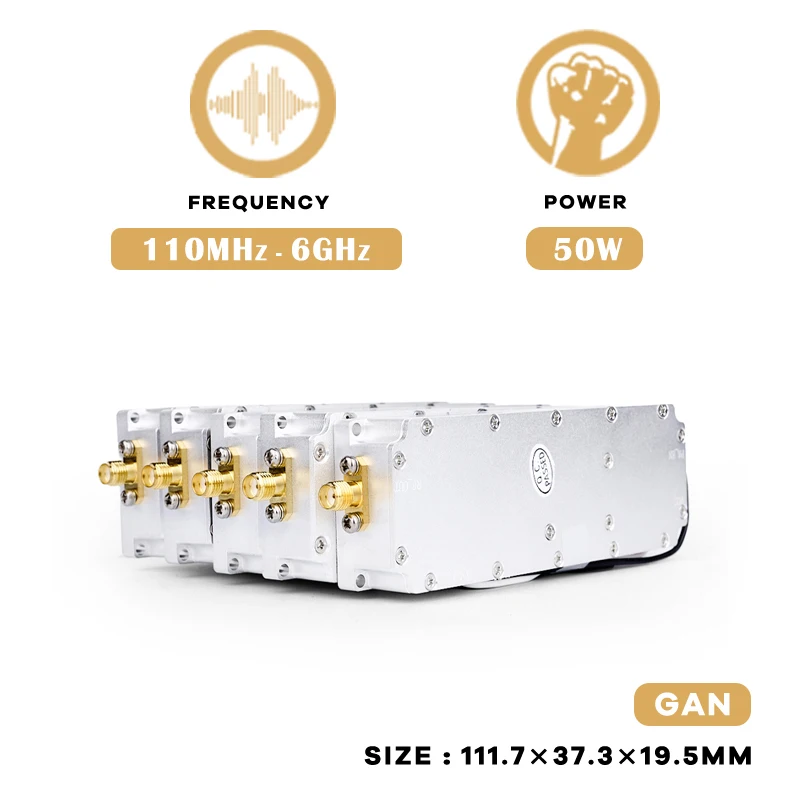 10W-100W With Circulator LORA Module 200-300M 300-400M 410-490M 500-600M 700-1000M 1.2G 2.4G 5.2G 5.8G 6G Power Amplifier Module