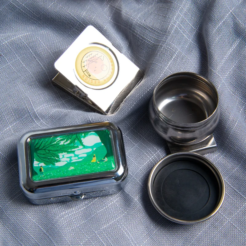 Travel Watercolour Paint Set - Mini Portable Paint Box with Watercolour Paint Dispenser 10 Grids Watercolor Palette