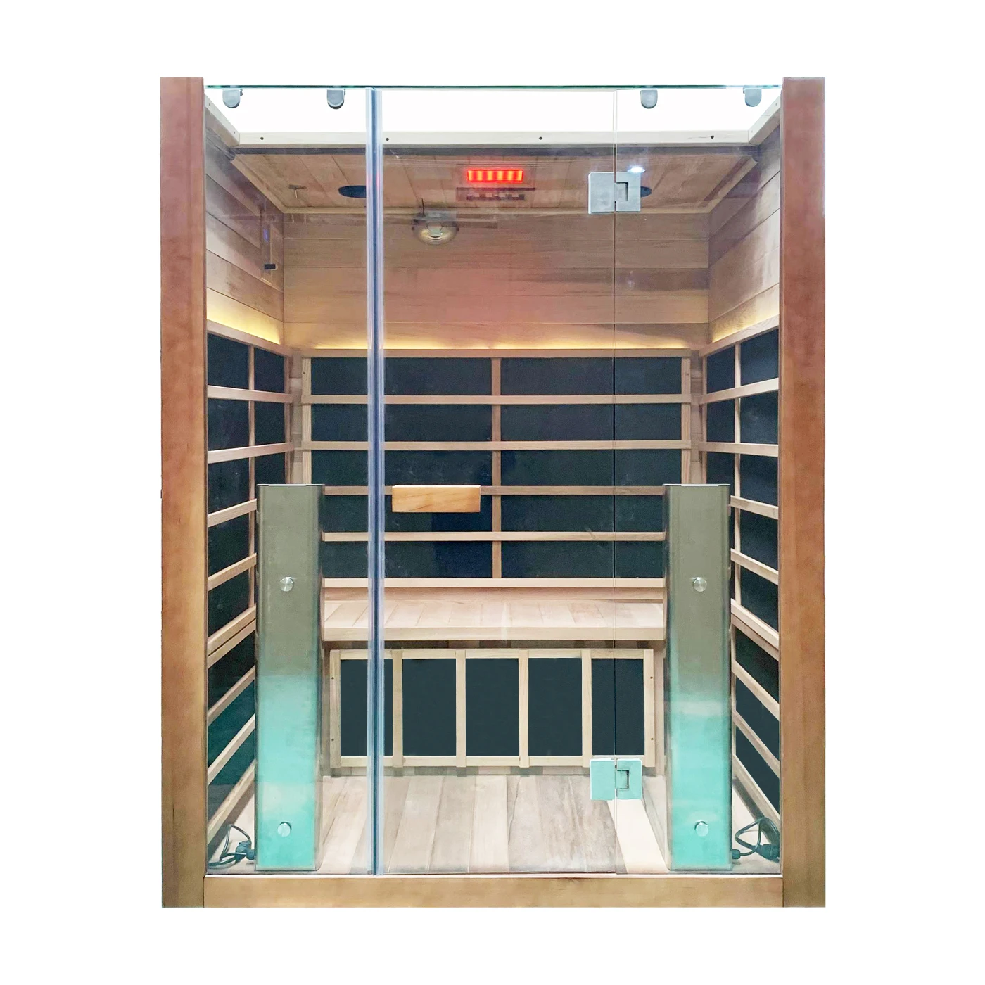 

Luxury Combine Full Spectrum Infrared Sauna Room 2 People Traditional Dry Sauna With Panel
