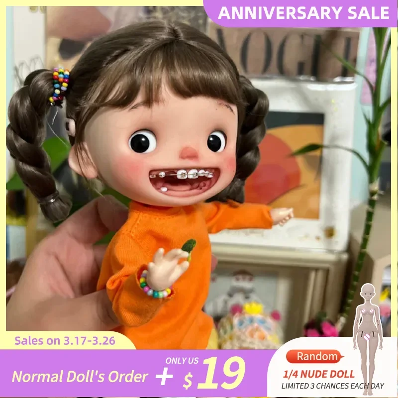 ShugaFariy Tom 1/6 Bjd Doll Open-mouthed Q Style Cartoon Image Dental Transitional Period Movable Joint Doll Pre-sale