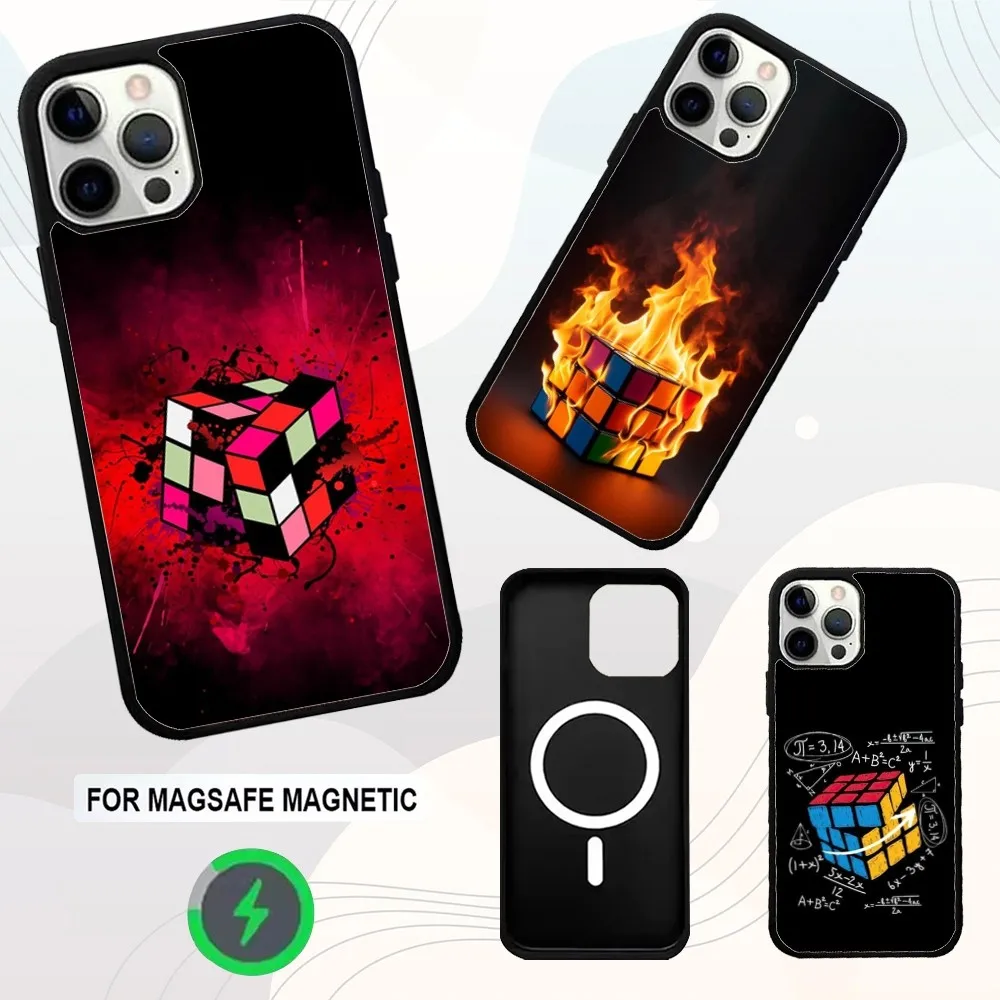 

Cool Rubiks Cube Phone Case For iPhone 16e,16,15,14,13,12,11,Plus,Pro,Max,Mini Magsafe Magnetic Wireless Charging