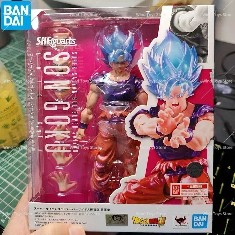 

In Stock Original Bandai S.h.figuarts Jump V30th Dragon Ball Z Shf Super Saiyan God Son Goku Ssgss Kaio-ken Anime Gifts Toys