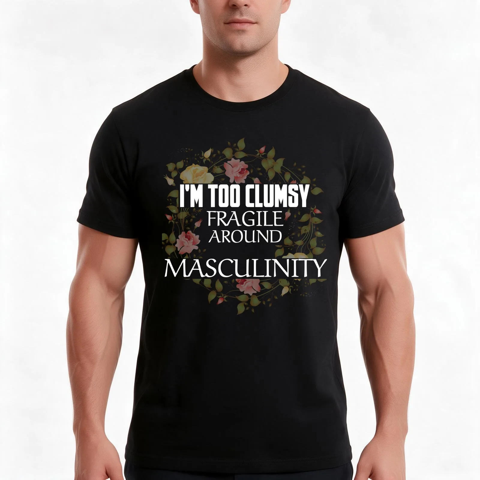 I'm too clumsy to be around fragile masculinity T-Shirt, Summer Casual Cotton Tee, Oversized Streetwear Tops, Unisex Men Women