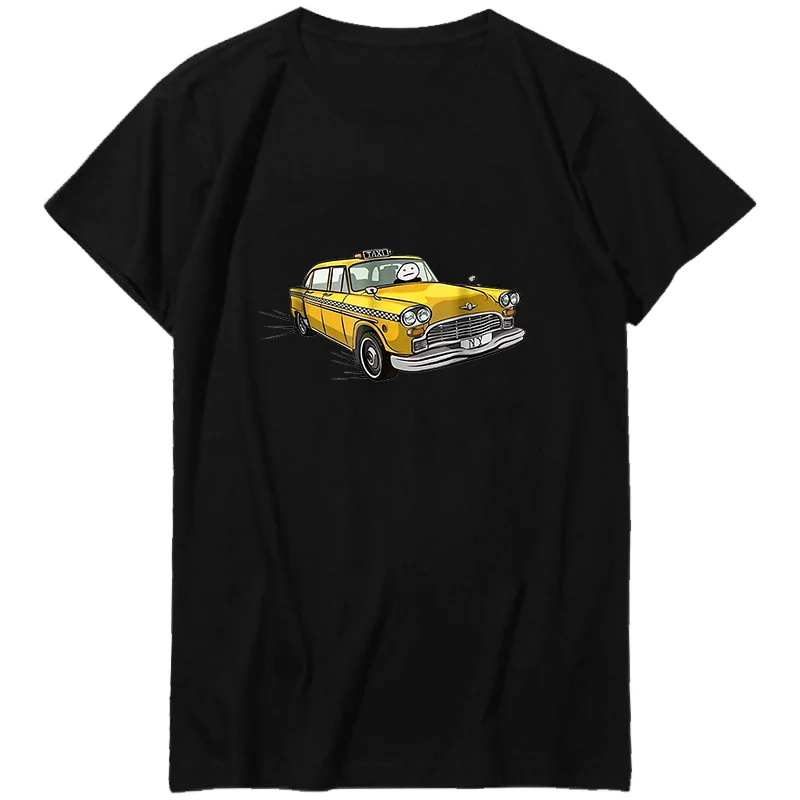 I Survived My Trip To Nyc T Shirt For Men New York Yellow Taxi Graphic T Shirts Cotton Short Sleeve T-Shirts Men\'s Clothing