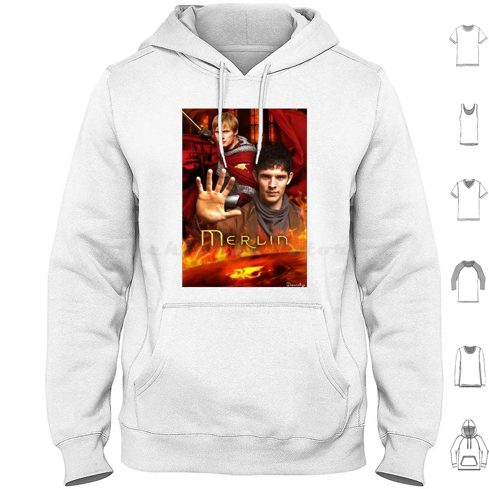 

Merlin Poster Hoodie cotton Long Sleeve Merlin Merthur Arthur Pendragon Merlin Arthur Colin Morgan King Arthur Emrys Magic