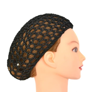 1 Pc Mesh Crochet Hair Net Black Wig Cap Hair Wrap for Sleeping Knit Hat Hair Accessories Crochet Styling Tool